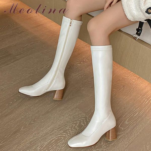boots meotina women knee high thick heel zipper square toe ladies footwear autumn winter beige brown stretch fabric, Black
boots meotina women knee high thick heel zipper square toe ladies footwear autumn winter beige brown stretch fabric, Black