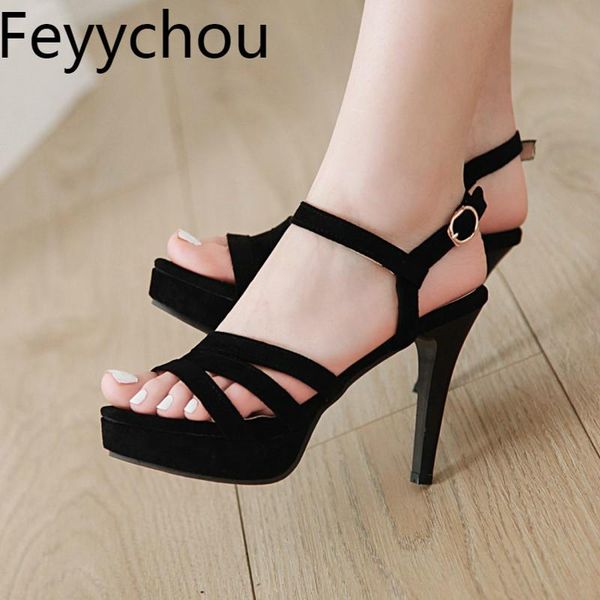 women's sandals super high heel buckle peep toe platform flock narrow band 2021 fashion sweet party black size 34-43
women's sandals super high heel buckle peep toe platform flock narrow band 2021 fashion sweet party black size 34-43