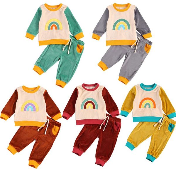 clothing sets focusnorm 5 colors autumn winter baby girls boys clothes rainbow print patchwork long sleeve sweatshirt pants, White
clothing sets focusnorm 5 colors autumn winter baby girls boys clothes rainbow print patchwork long sleeve sweatshirt pants, White