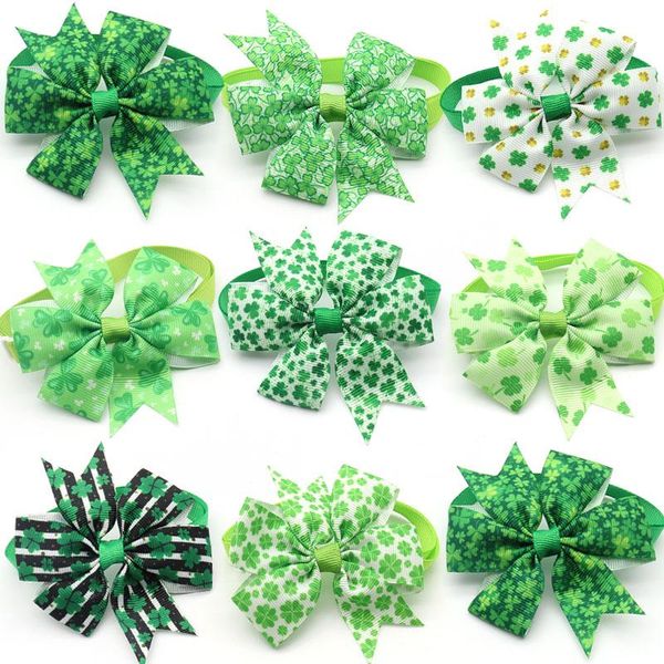 30/50 pcs st. patrick's day pets dog bowties necktie green clover design bows pet tie accessories supplies puppy apparel
30/50 pcs st. patrick's day pets dog bowties necktie green clover design bows pet tie accessories supplies puppy apparel