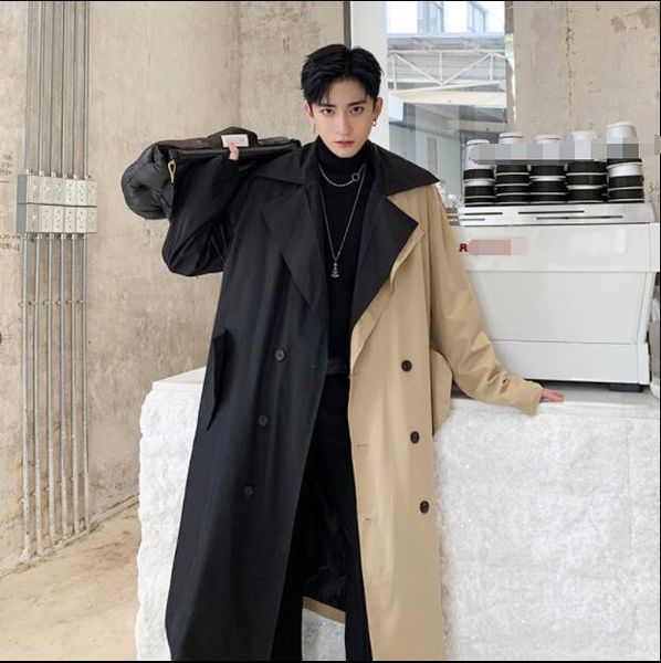 men's trench coats s-6xlfashion in the long windbreaker men knee super thin coat spring and autumn coat., Tan;black
men's trench coats s-6xlfashion in the long windbreaker men knee super thin coat spring and autumn coat., Tan;black