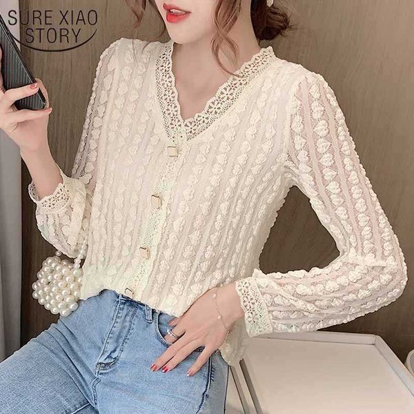 korean office lace blouse women love shape v-neck hollow stitch white sweet long sleeve autumn button spring clothes 12567 210527
korean office lace blouse women love shape v-neck hollow stitch white sweet long sleeve autumn button spring clothes 12567 210527