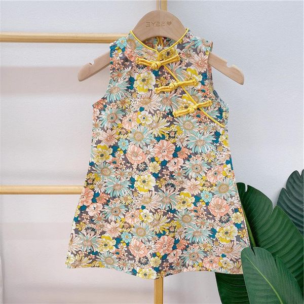 fashion girl princess dress sleeveless flowers children party elegant cute korean toddler clothes baby costume girl's dresses, Red;yellow
fashion girl princess dress sleeveless flowers children party elegant cute korean toddler clothes baby costume girl's dresses, Red;yellow