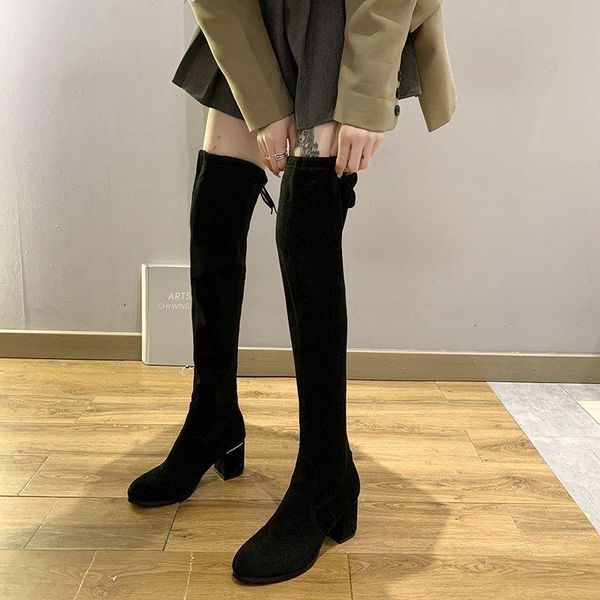 boots women's autumn and winter elastic high heels round toe over the knee thigh, Black
boots women's autumn and winter elastic high heels round toe over the knee thigh, Black