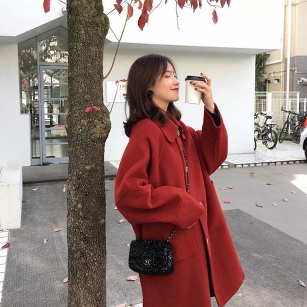 women's wool & blends coat women winter 2021 korea style loose casual thick black woolen plus size long red
women's wool & blends coat women winter 2021 korea style loose casual thick black woolen plus size long red