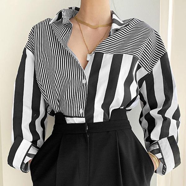 women's blouses & shirts women loose ol blussa 2021 casual autumn female striped printed long sleeve tees workwear office lady s207, White
women's blouses & shirts women loose ol blussa 2021 casual autumn female striped printed long sleeve tees workwear office lady s207, White