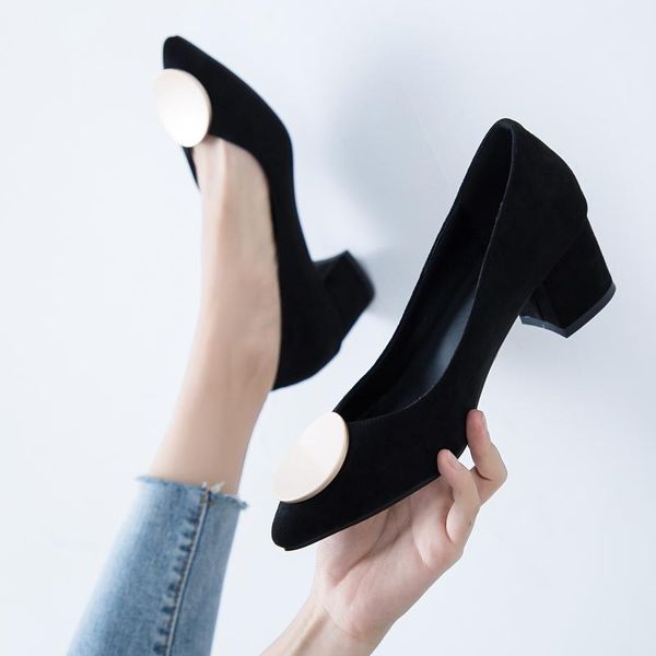 dress shoes summer women pointed toe pumps 5.5cm thick with high heels wedding plus size 31-43, Black
dress shoes summer women pointed toe pumps 5.5cm thick with high heels wedding plus size 31-43, Black