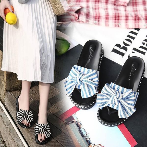 slippers mixed color bowknot summer women platform shoes soft rivet flat slides femme beach thick bottom flipflops zapatos mujer, Black
slippers mixed color bowknot summer women platform shoes soft rivet flat slides femme beach thick bottom flipflops zapatos mujer, Black
