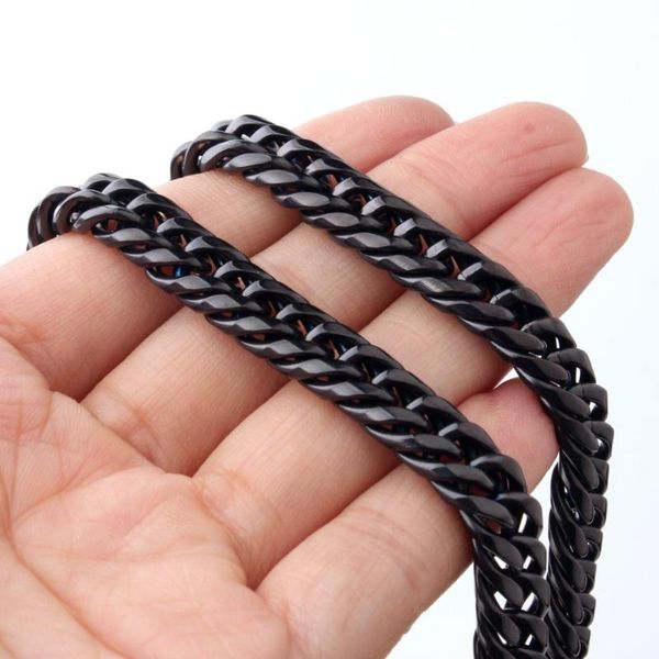 chains cool man black colors necklace chain 316l stainless steel fashion polishing biker style 9mm 7-40" choose, Silver
chains cool man black colors necklace chain 316l stainless steel fashion polishing biker style 9mm 7-40" choose, Silver