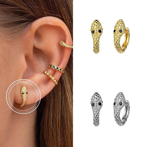 hoop & huggie canner 925 sterling silver snake small earrings for women simple round circle jewelry girls, Golden;silver
hoop & huggie canner 925 sterling silver snake small earrings for women simple round circle jewelry girls, Golden;silver