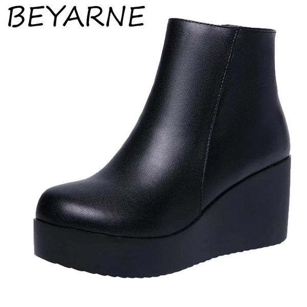 sandals beyarne 2021 genuine leather autumn winter boots shoes women ankle female wedges boot platform warm, Black
sandals beyarne 2021 genuine leather autumn winter boots shoes women ankle female wedges boot platform warm, Black