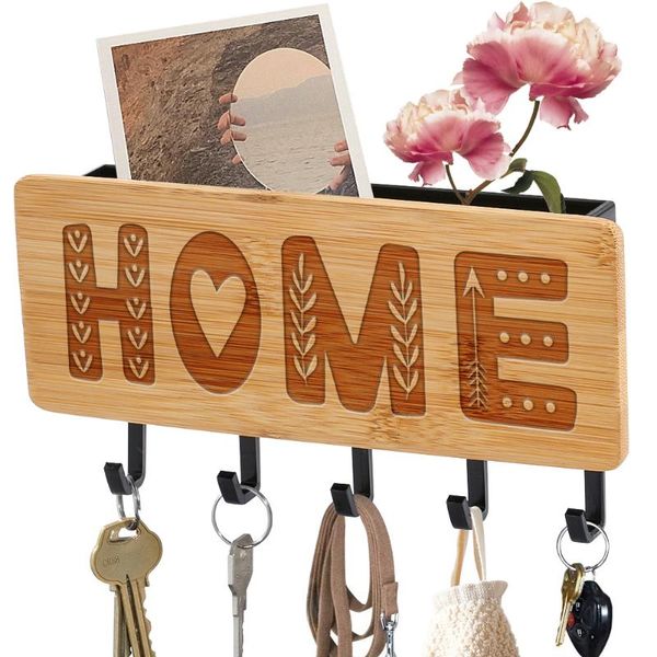 hooks & rails creative home pattern engraved key holders wall-mounted adhesive sticker bamboo wall keychain storage rack for decor
hooks & rails creative home pattern engraved key holders wall-mounted adhesive sticker bamboo wall keychain storage rack for decor
