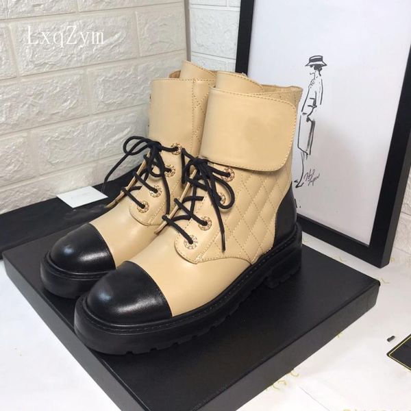 boots white cowhide leather lace up ankle low heel mid platform shoes round toe spring and autumn rhombus, Black
boots white cowhide leather lace up ankle low heel mid platform shoes round toe spring and autumn rhombus, Black