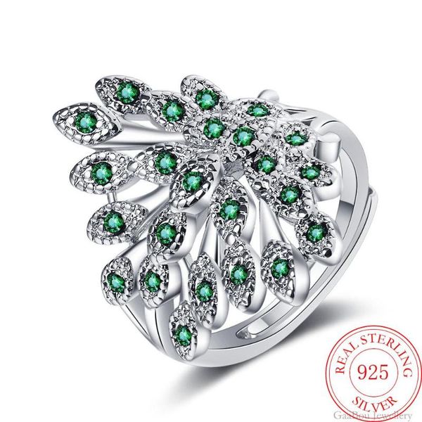 cluster rings 925 sterling silver diamond peacock open screen adjustable finger for women girls wedding anelli fine party jewelry, Golden;silver
cluster rings 925 sterling silver diamond peacock open screen adjustable finger for women girls wedding anelli fine party jewelry, Golden;silver