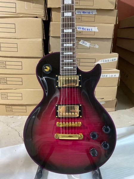 custom electric guitar purple burst color tiger maple purple binding gold hardware high quality
custom electric guitar purple burst color tiger maple purple binding gold hardware high quality