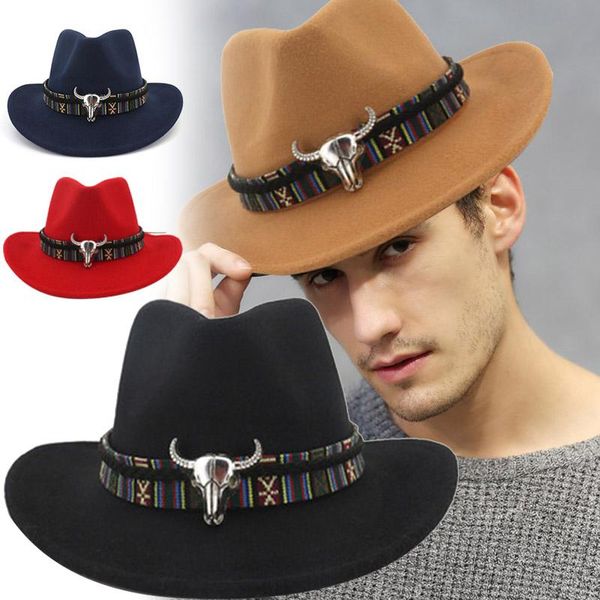 men women retro felt cap western cowboy wide brim ladies fedoras jazz hat european american round caps bowler hats outdoor, Black;white
men women retro felt cap western cowboy wide brim ladies fedoras jazz hat european american round caps bowler hats outdoor, Black;white