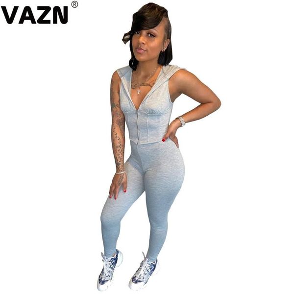two piece dress vazn soft tracksuits young fashion solid hooded tank sleeve long pants high waist slim women 2 set, White
two piece dress vazn soft tracksuits young fashion solid hooded tank sleeve long pants high waist slim women 2 set, White