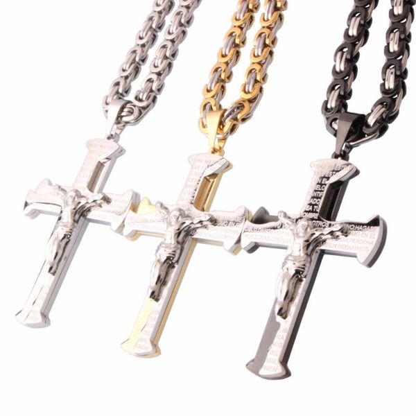 pendant necklaces gold color accessories jesus cross stainless steel flat byzantine link chain necklace 6mm 18-30inch, Silver
pendant necklaces gold color accessories jesus cross stainless steel flat byzantine link chain necklace 6mm 18-30inch, Silver