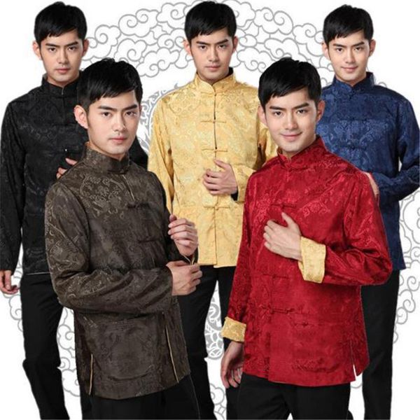 ethnic clothing traditional chinese year clothes tang suit spring festival men silk embroidery jacket coat two sided, Red
ethnic clothing traditional chinese year clothes tang suit spring festival men silk embroidery jacket coat two sided, Red