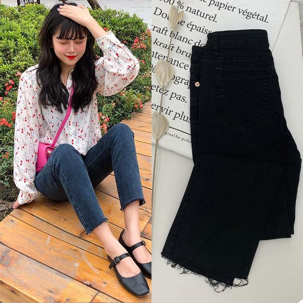 women's jeans spring korean casual retro vintage faded high waist elastic straight ankle length pants women fashion streetwear 2021, Blue
women's jeans spring korean casual retro vintage faded high waist elastic straight ankle length pants women fashion streetwear 2021, Blue