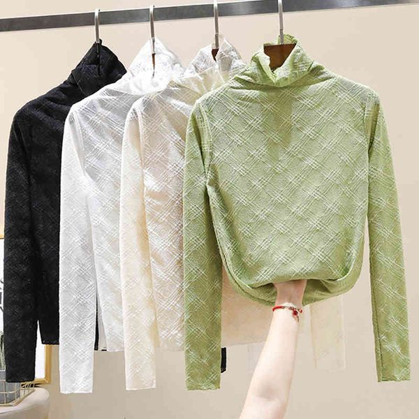 women's t-shirt shintimes spring and summer thin turtleneck korean fashion tshirt lace t shirt long sleeve camiseta mujer l26, White
women's t-shirt shintimes spring and summer thin turtleneck korean fashion tshirt lace t shirt long sleeve camiseta mujer l26, White
