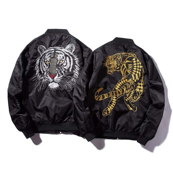 men's jackets bomber mans embroidery golden&white tiger mens ma1 pilot male embroidered thin coats 5oop, Black;brown
men's jackets bomber mans embroidery golden&white tiger mens ma1 pilot male embroidered thin coats 5oop, Black;brown
