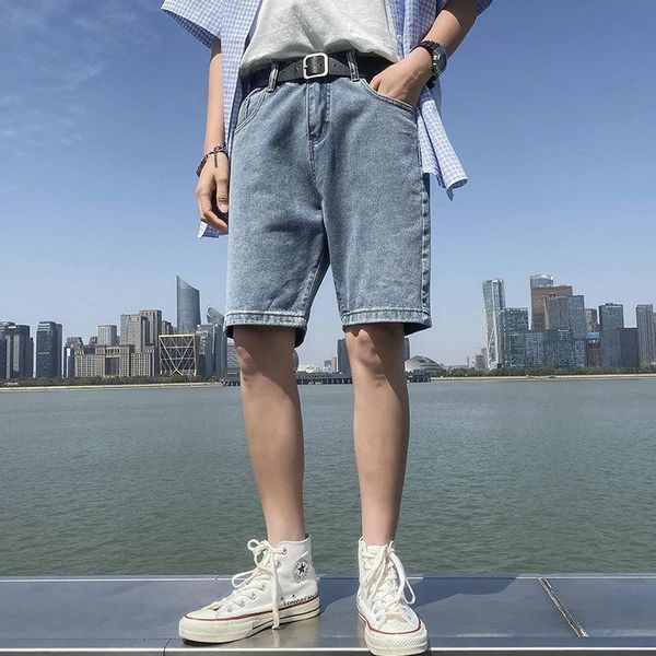 men's shorts five-point denim summer loose 2021 trend straight 5-point pants ins tide thin section, White;black
men's shorts five-point denim summer loose 2021 trend straight 5-point pants ins tide thin section, White;black