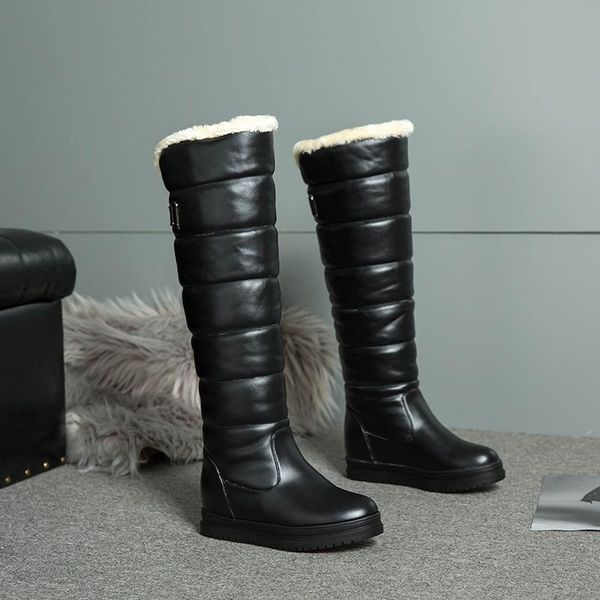 russia winter boots women warm knee high round toe down fur ladies fashion thigh snow shoes waterproof botas, Black
russia winter boots women warm knee high round toe down fur ladies fashion thigh snow shoes waterproof botas, Black