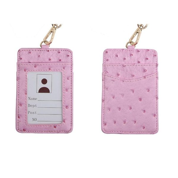 card holders fashion lady ostrich pink lanyard holder for women id worker python neck purse 25 colors, Brown;gray
card holders fashion lady ostrich pink lanyard holder for women id worker python neck purse 25 colors, Brown;gray