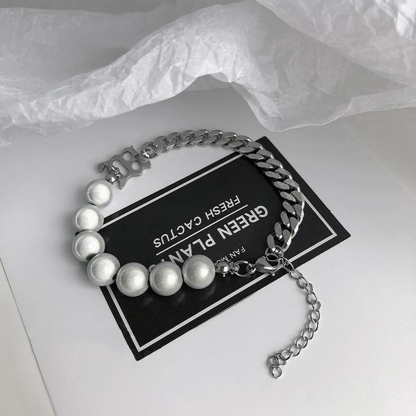 charm bracelets origin summer letter m asymmetric reflective pearl bracelet for women girls fashion beaded chunky chain jewelry, Golden;silver
charm bracelets origin summer letter m asymmetric reflective pearl bracelet for women girls fashion beaded chunky chain jewelry, Golden;silver
