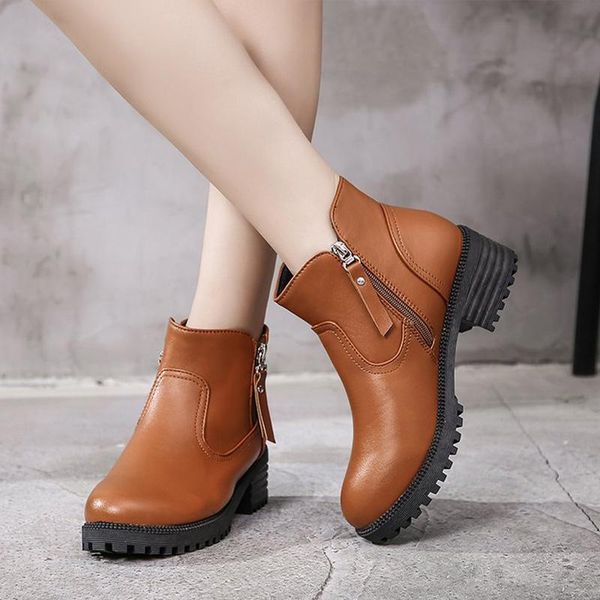 autumn women boots zipper block heels ladies pumps female footwear non-slip winter woman short botas mujer 2021 fashion comfort, Black
autumn women boots zipper block heels ladies pumps female footwear non-slip winter woman short botas mujer 2021 fashion comfort, Black