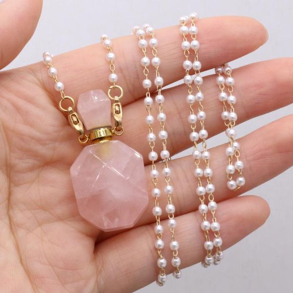 pendant necklaces extremely charming necklace natural stone rose quartz perfume bottle for ms party wedding jewelry gift 20x38mm, Silver
pendant necklaces extremely charming necklace natural stone rose quartz perfume bottle for ms party wedding jewelry gift 20x38mm, Silver