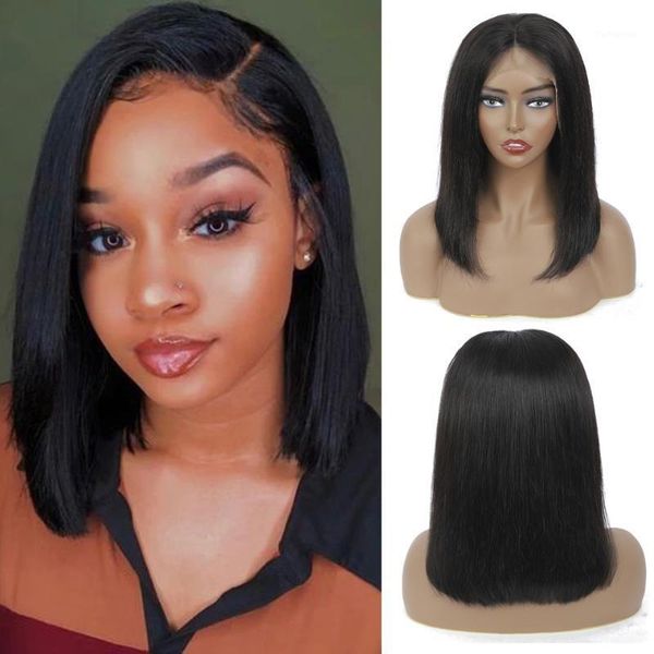 blunt cut bob wig brazilian 4*4 lace front human hair wigs straight for black women remy closure with baby hair1, Black;brown
blunt cut bob wig brazilian 4*4 lace front human hair wigs straight for black women remy closure with baby hair1, Black;brown