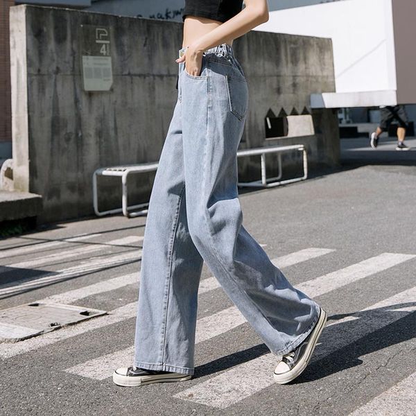 women's jeans wide-legged fashion slim temperament casual vintage high waist large size bottoms basic denim pants, Blue
women's jeans wide-legged fashion slim temperament casual vintage high waist large size bottoms basic denim pants, Blue