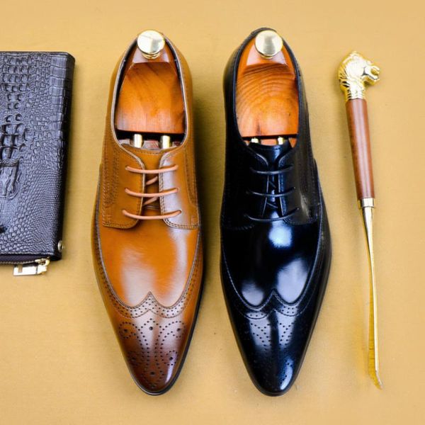 autumn luxury men's dress shoes handmade black wedding genuine leather pointed toe office footwear mans formal
autumn luxury men's dress shoes handmade black wedding genuine leather pointed toe office footwear mans formal