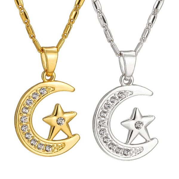 pendant necklaces fashion religious women middle east arabic god moon star islam muslim crescent necklace, Silver
pendant necklaces fashion religious women middle east arabic god moon star islam muslim crescent necklace, Silver