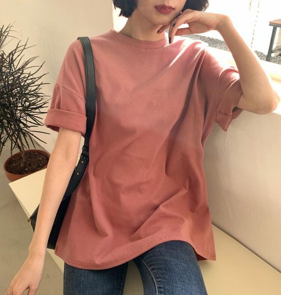 women's t-shirt the korean summer casual loose bottoming solid female basic ladies tee shirt version of versatile tees 20026, White
women's t-shirt the korean summer casual loose bottoming solid female basic ladies tee shirt version of versatile tees 20026, White