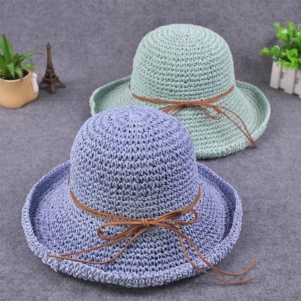 wide brim hats summer women's sun hat bucket cap breathable straw foldable dome elegant fashion beach women protection caps, Blue;gray
wide brim hats summer women's sun hat bucket cap breathable straw foldable dome elegant fashion beach women protection caps, Blue;gray