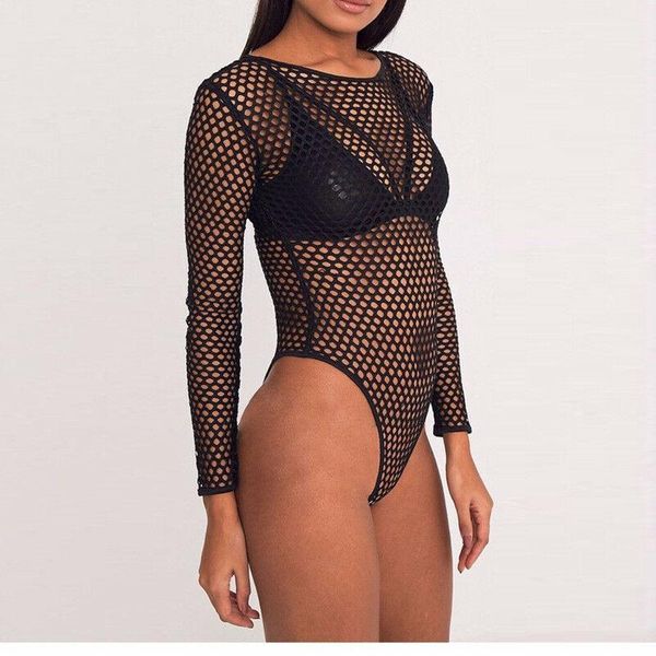 women's jumpsuits & rompers uk seller womens ladies long sleeve mesh fish net leotard bodysuit hollow quwy, Black;white
women's jumpsuits & rompers uk seller womens ladies long sleeve mesh fish net leotard bodysuit hollow quwy, Black;white