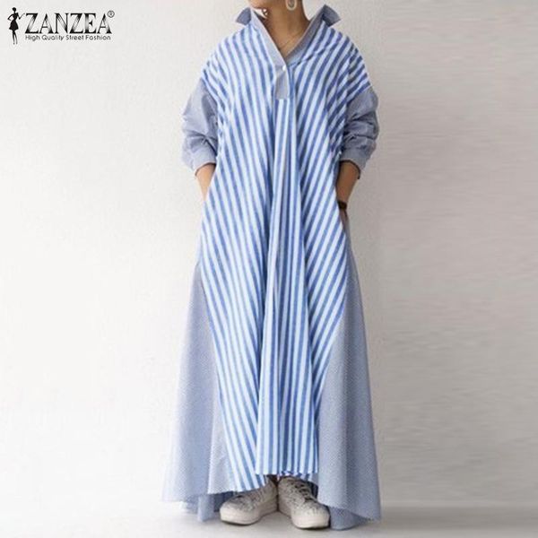casual dresses fashion striped shirt dress women's autumn sundress zanzea 2021 long sleeve maxi vestidos female lapel robe plus size 5x, Black;gray
casual dresses fashion striped shirt dress women's autumn sundress zanzea 2021 long sleeve maxi vestidos female lapel robe plus size 5x, Black;gray