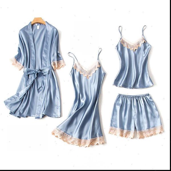 pajamas sets robe nightgown women sleepwear satin silky sleeveless nightdress 4pcs lot slings shorts homewear xxl f, Black;red
pajamas sets robe nightgown women sleepwear satin silky sleeveless nightdress 4pcs lot slings shorts homewear xxl f, Black;red
