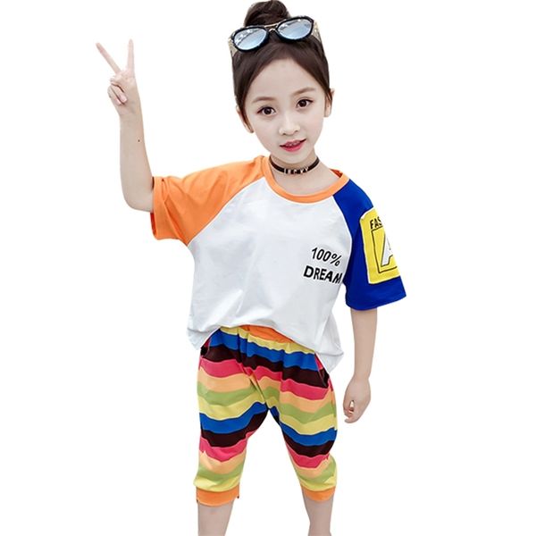 kids summer clothes girls rainbow tshirt + pants outfits letter clothing sets patchwork children's girl 210527, White
kids summer clothes girls rainbow tshirt + pants outfits letter clothing sets patchwork children's girl 210527, White