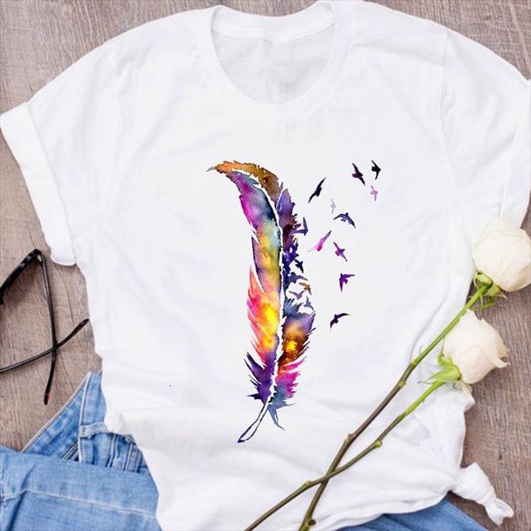 men graphic watercolor feather t shirt bird printing 90s short sleeve print clothes lady tees female mens, White;black
men graphic watercolor feather t shirt bird printing 90s short sleeve print clothes lady tees female mens, White;black