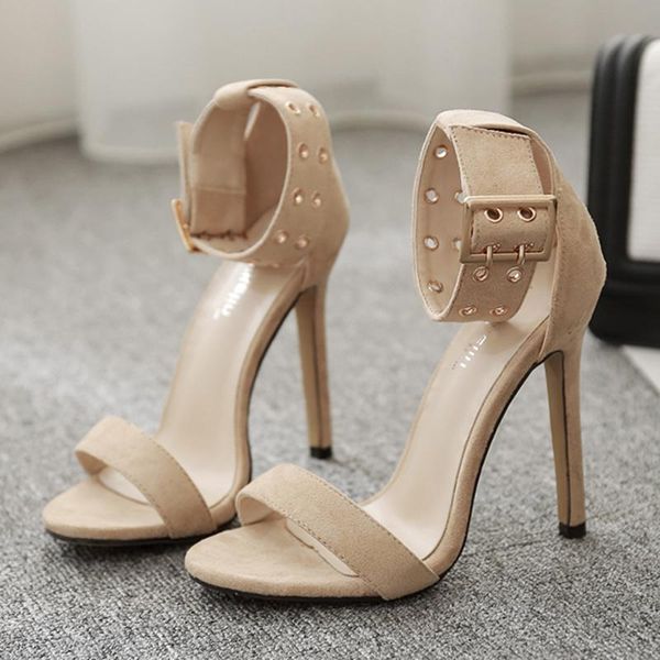 sandals high heels ladies summer shoes flocking buckle strap classic fashion, Black
sandals high heels ladies summer shoes flocking buckle strap classic fashion, Black