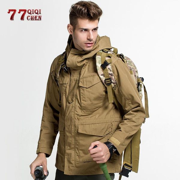 men's jackets m65 camouflage military men outdoor autumn waterproof windbreaker flight trench coats hoodie tactical army field jacket, Black;brown
men's jackets m65 camouflage military men outdoor autumn waterproof windbreaker flight trench coats hoodie tactical army field jacket, Black;brown