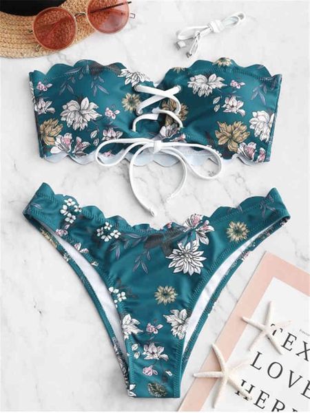 ruffled swimwear women green floral print off shoulder strapless bikini bandeau lace up bandage bathing suit high waist swimsuit, White;black
ruffled swimwear women green floral print off shoulder strapless bikini bandeau lace up bandage bathing suit high waist swimsuit, White;black