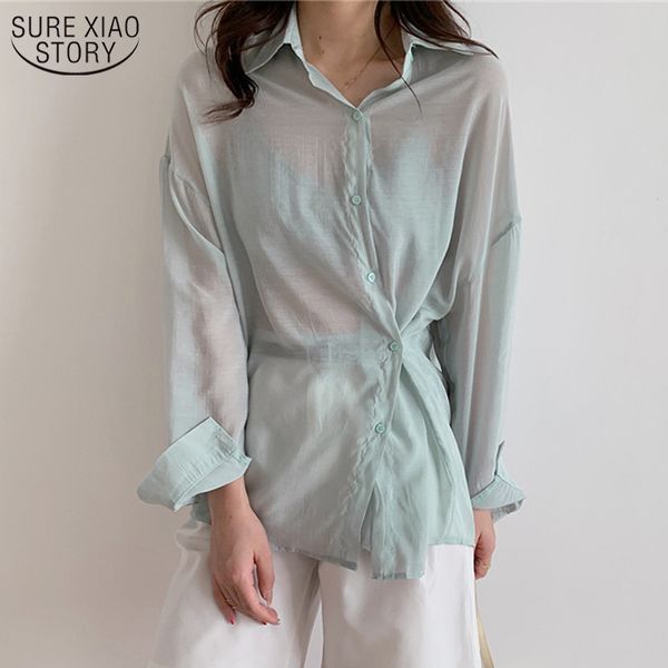 simple loose sun-proof clothing shirt female summer korean style long-sleeve blouse all-match thin 10006 210508, White
simple loose sun-proof clothing shirt female summer korean style long-sleeve blouse all-match thin 10006 210508, White