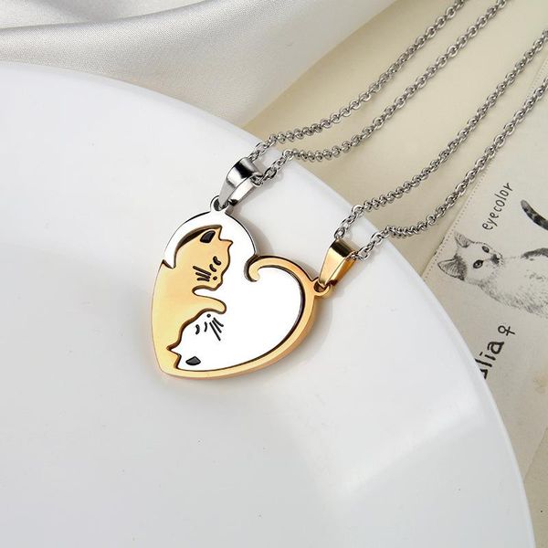 jewelry on the neck animal necklace gold kitten heart stainless steel couples pendent accessory for women punk pendant necklaces, Silver
jewelry on the neck animal necklace gold kitten heart stainless steel couples pendent accessory for women punk pendant necklaces, Silver