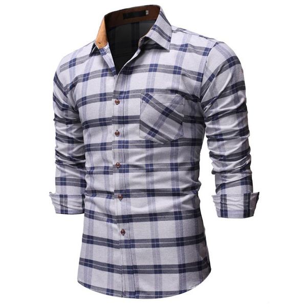 men's casual shirts european and american autumn classic large plaid long-sleeved shirt blue gray, White;black
men's casual shirts european and american autumn classic large plaid long-sleeved shirt blue gray, White;black