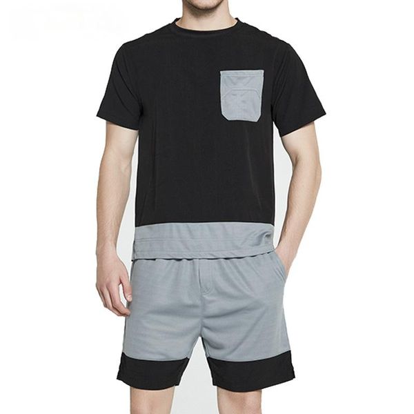 men's tracksuits patchwork mannen sets 2021 zomer mode t-shirts + broek set korte mouwen mannelijke 2 stuk outfit sport trainingspak, Gray
men's tracksuits patchwork mannen sets 2021 zomer mode t-shirts + broek set korte mouwen mannelijke 2 stuk outfit sport trainingspak, Gray